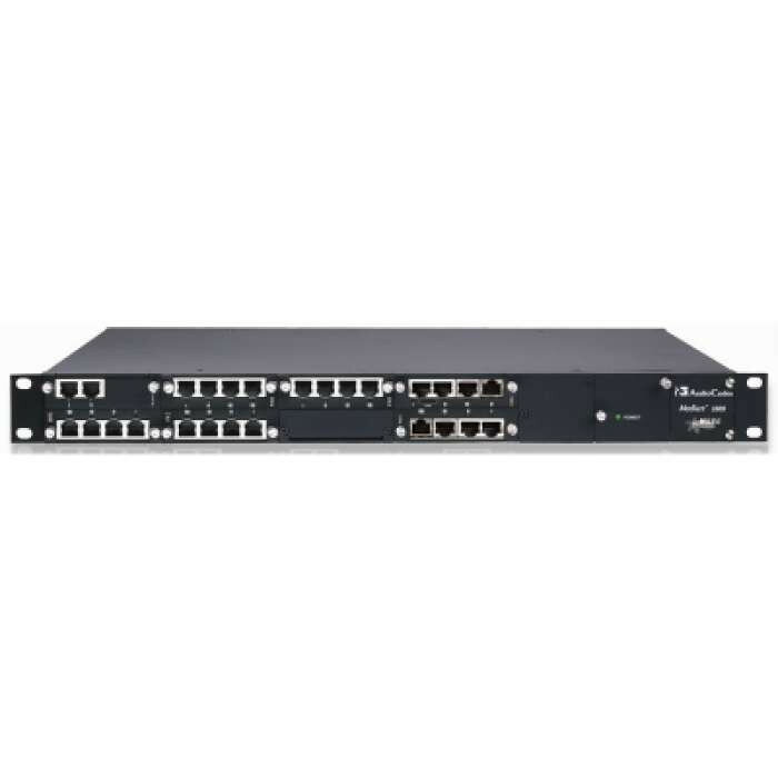 Голосовой шлюз AudioCodes Mediant 1000 VoIP Gateway 1 поток E1/T1 SIP package including single module of 1 span E1/T1 dual 10/100BaseT Ethernet and single AC power supply.