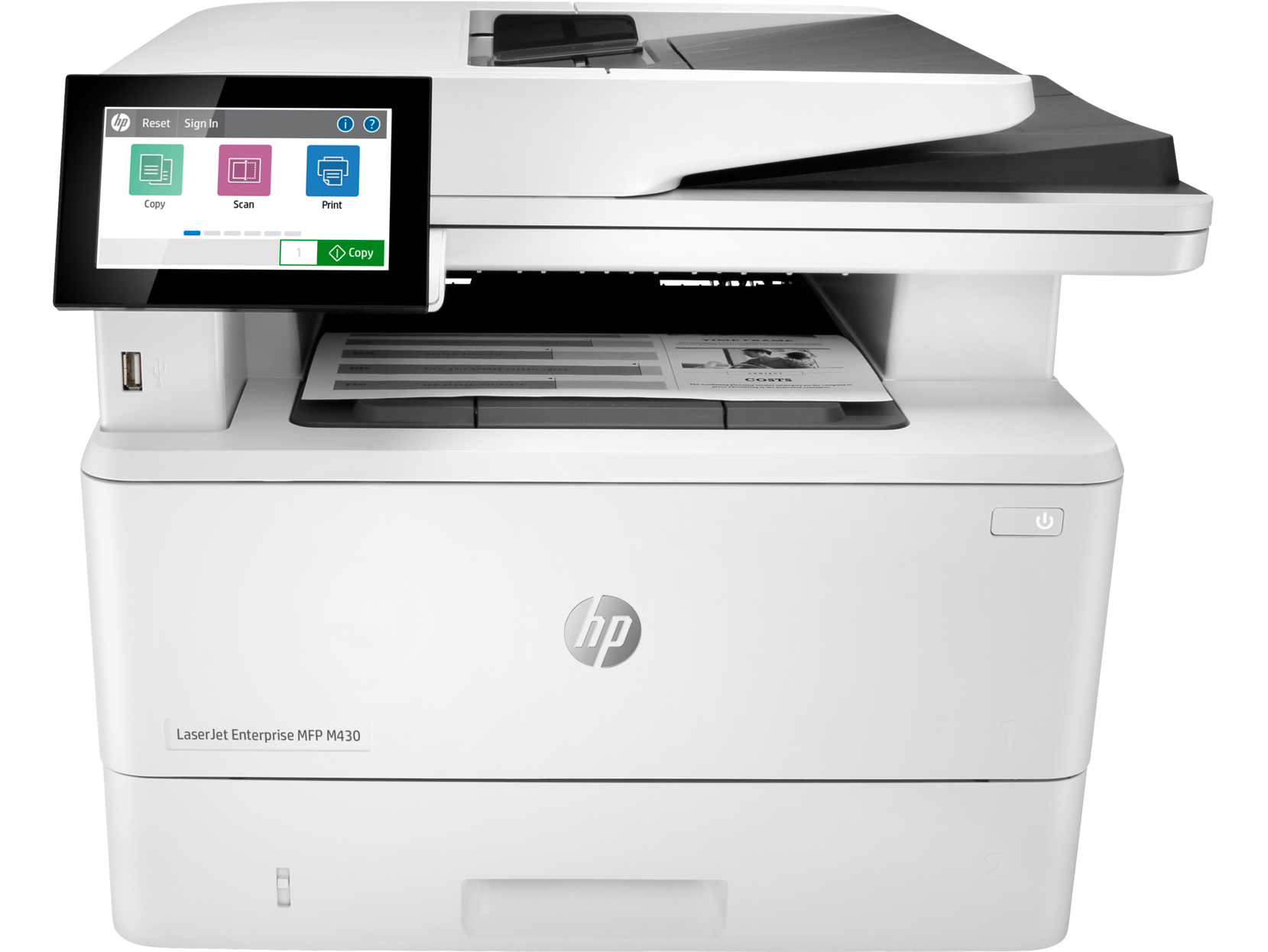 МФУ HP LaserJet Enterprise M430f 3PZ55A A4 Чёрно-белый/печать Лазерная/разрешение печати 1200x1200dpi/разрешение сканирования 600x600dpi