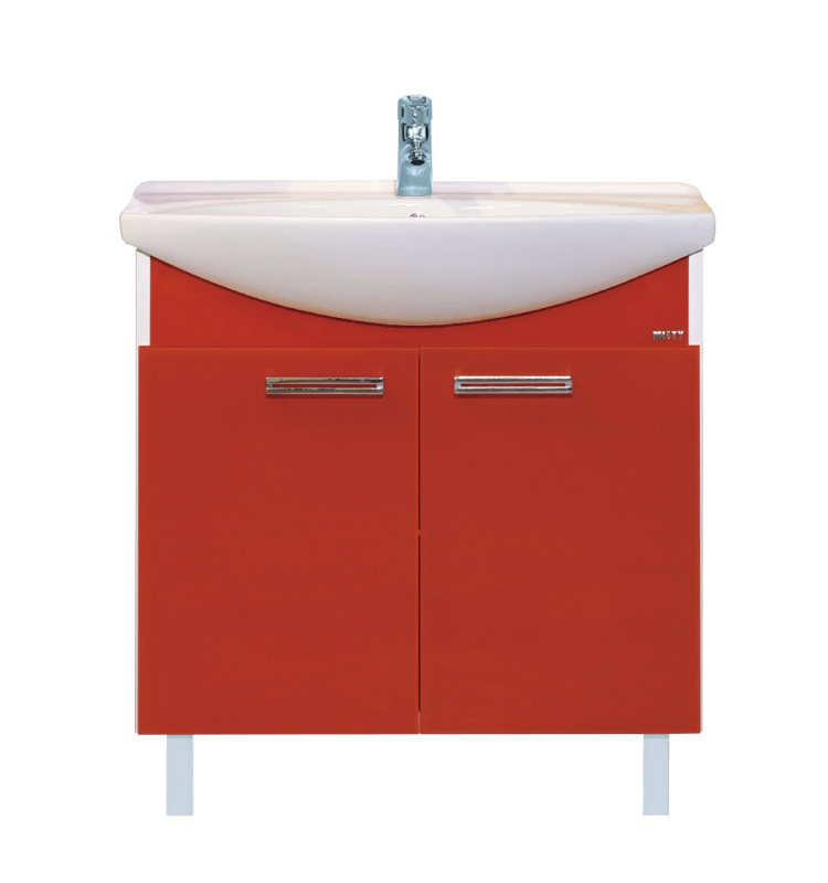 фото Тумба с раковиной напольная Misty Джулия 85 красная