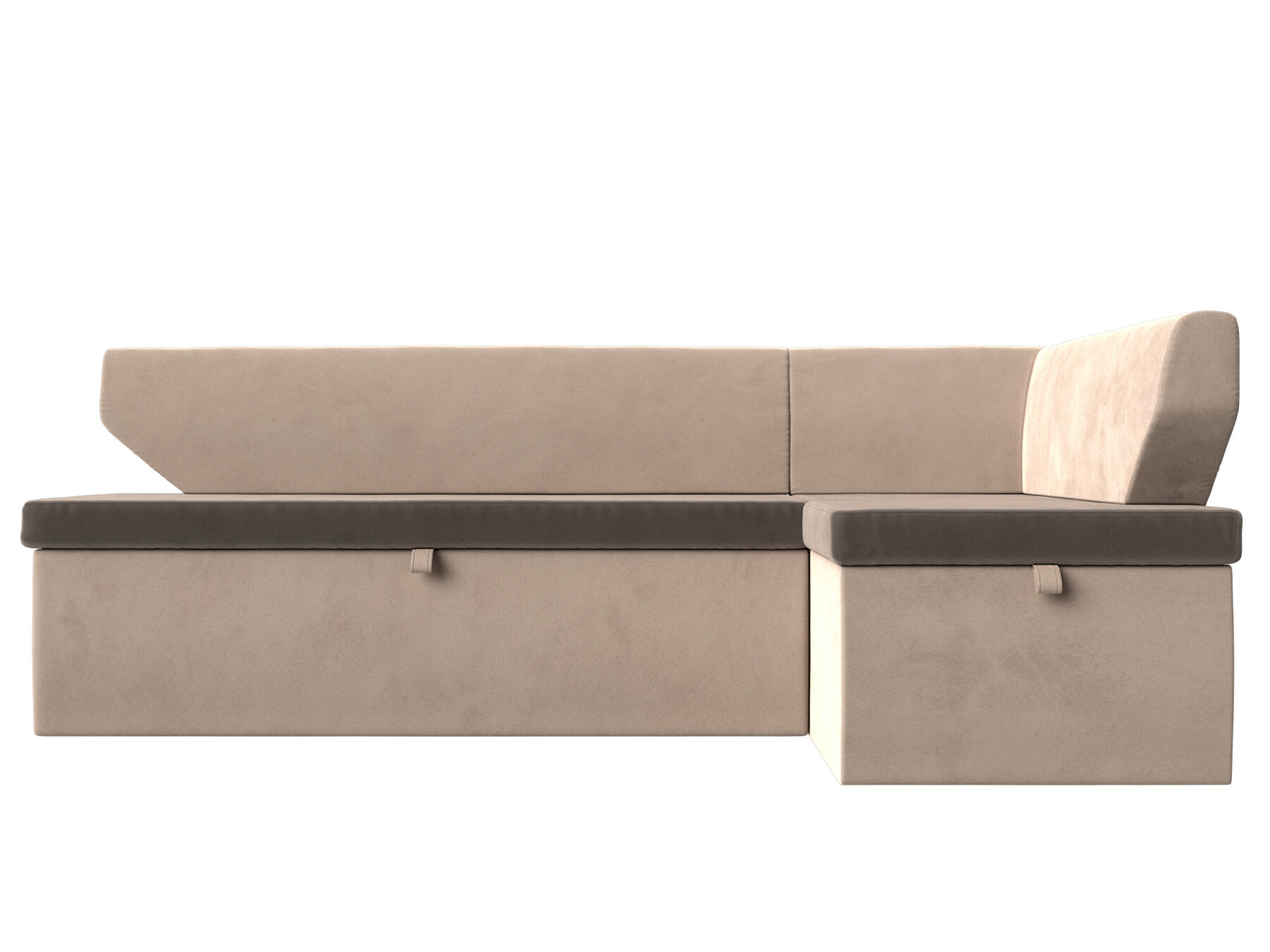 Кухонный угловой диван Омура правый угол, Велюр, Модель 113200 - фотография № 2