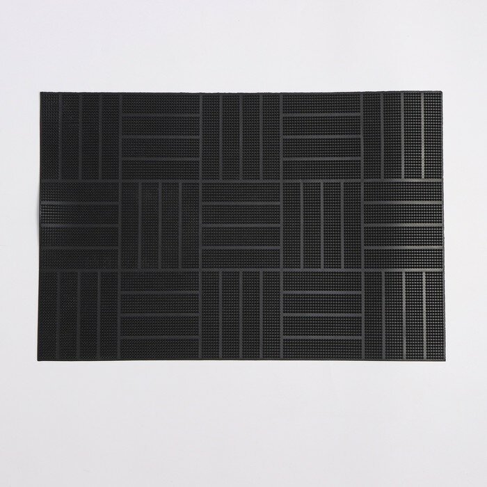 Blåbär Коврик придверный резиновый «Паркет», 40×60 см, цвет чёрный - фотография № 3