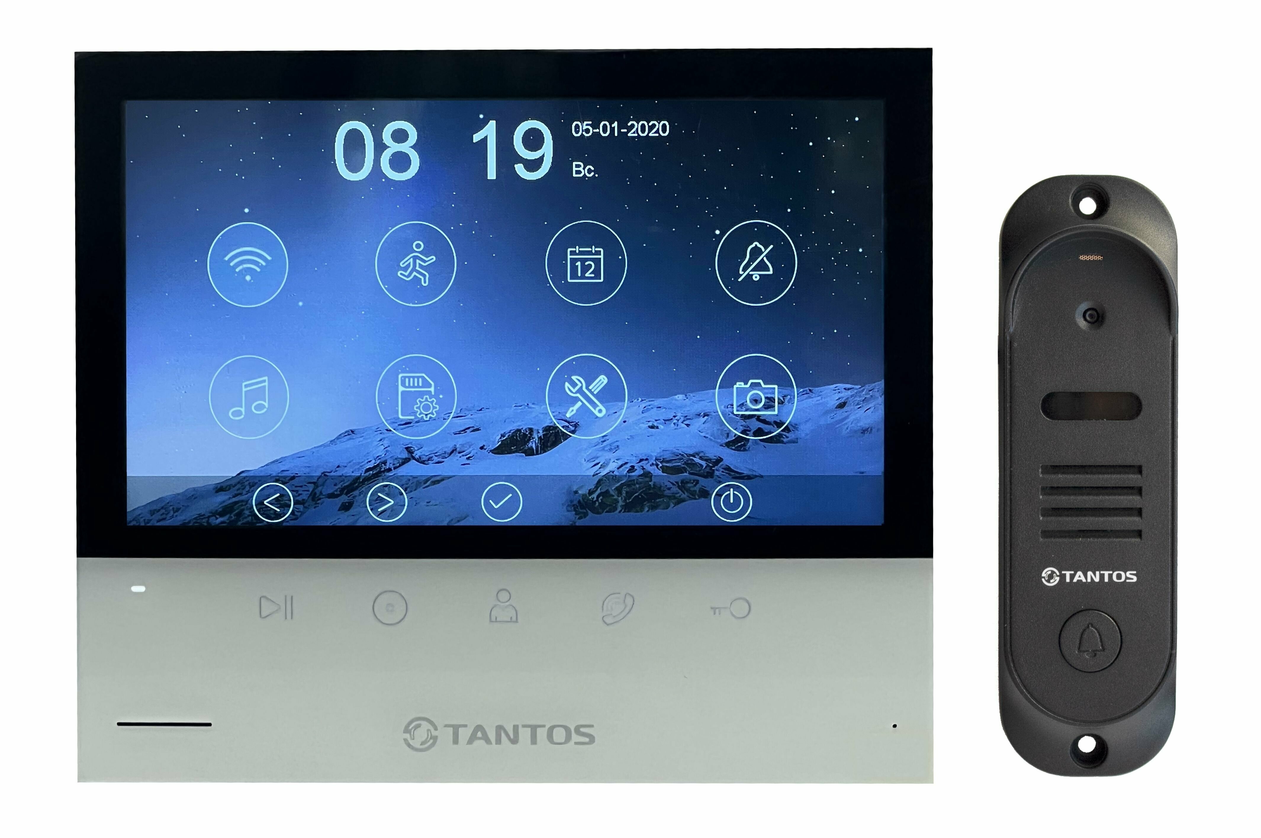 Tantos Selina HD M Tuya и Stich HD (черный) (комплект многофункционального домофона HD Wi-Fi 7