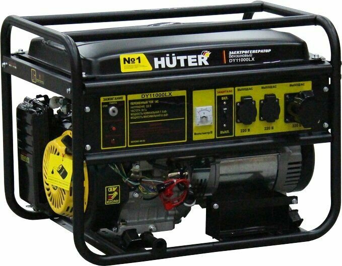 Бензиновый генератор Huter DY11000LX, 220/12 В, 9кВт [64/1/72]