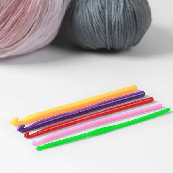 Набор крючков для вязания d = 3-7 мм 5 шт цвет разноцветный