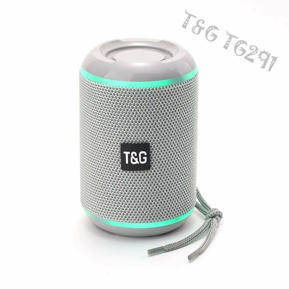 Беспроводная Bluetooth колонка T&G TG291, серая