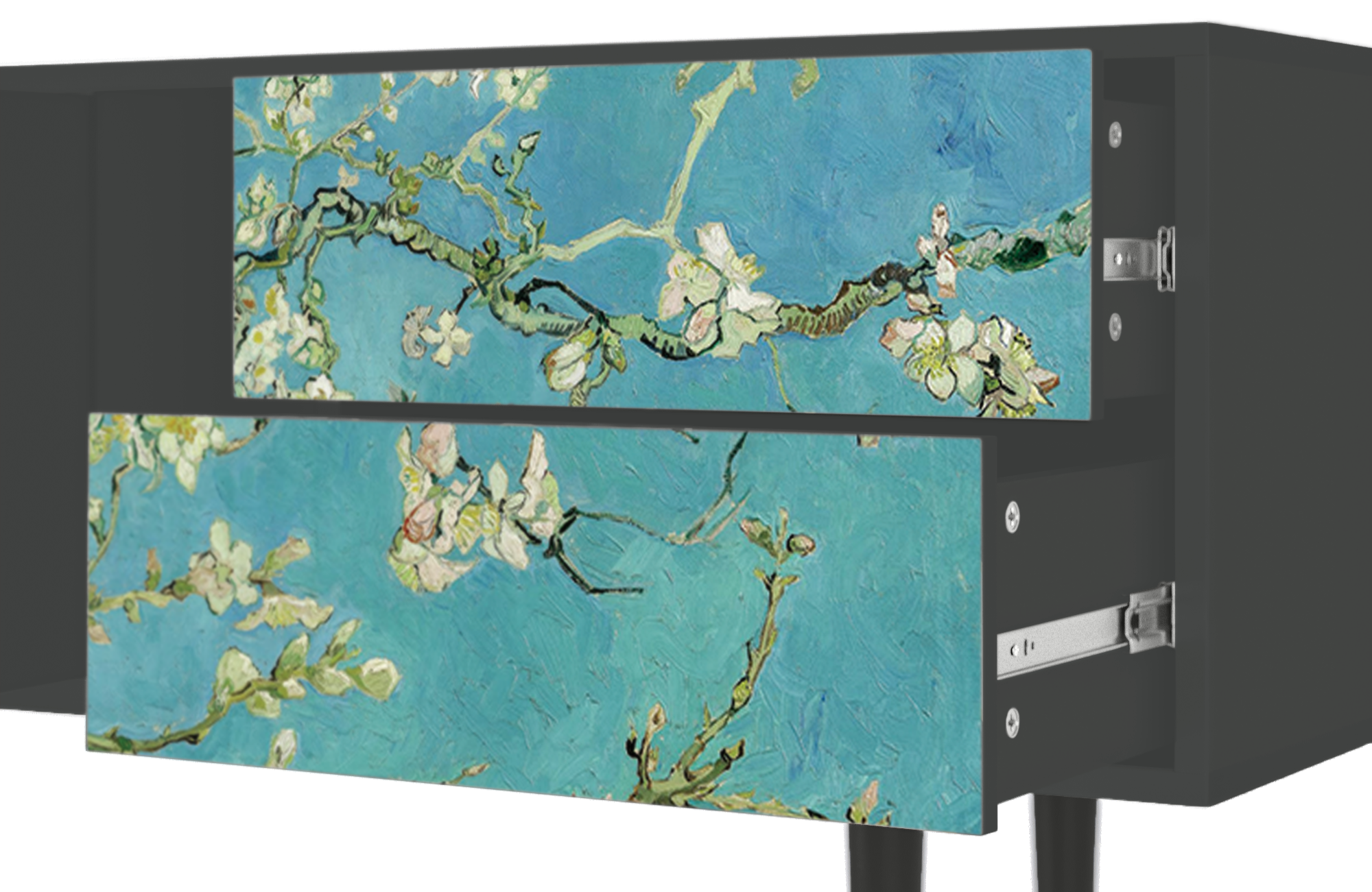 ТВ-Тумба - STORYZ - T1 Almond Blossom by Van Gogh, 170 x 69 x 48 см, Антрацит - фотография № 5