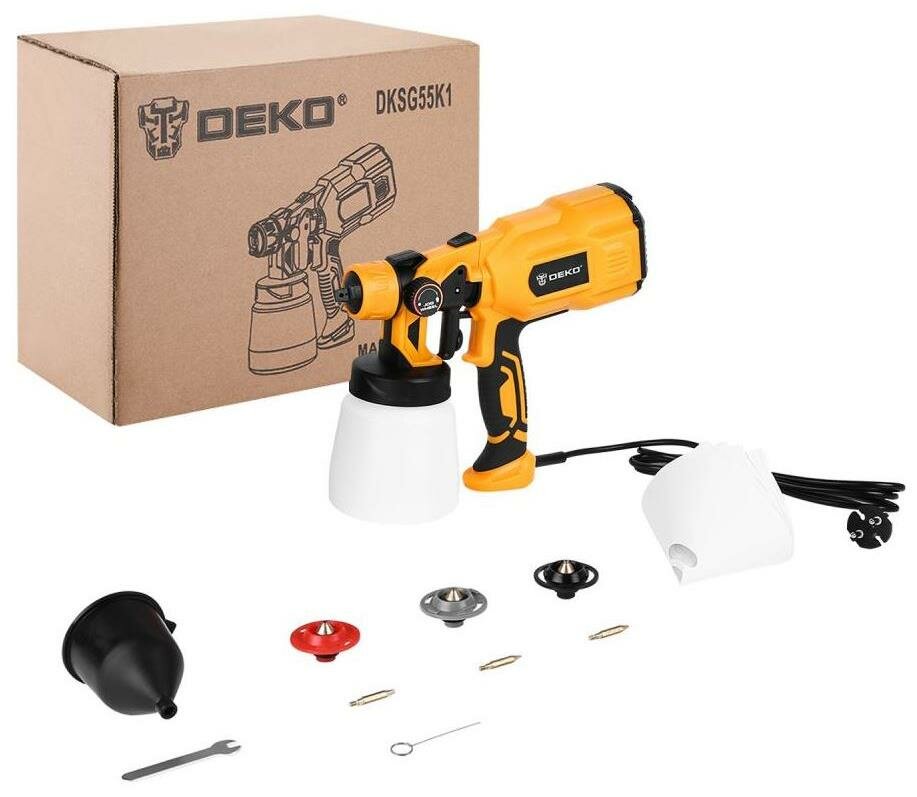 фото Краскопульт электрический DEKO DKSG55K1 HVLP (550W, 800 мл) 018-1043