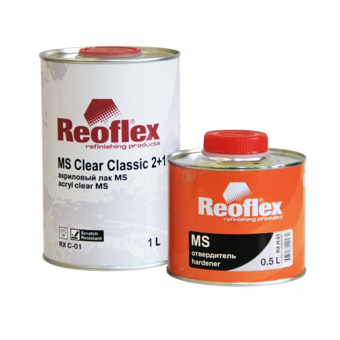 REOFLEX Акриловый лак Optim MS Clear Optim 2+1 RX C-05 (1 л) + отвердитель (0.5 л)