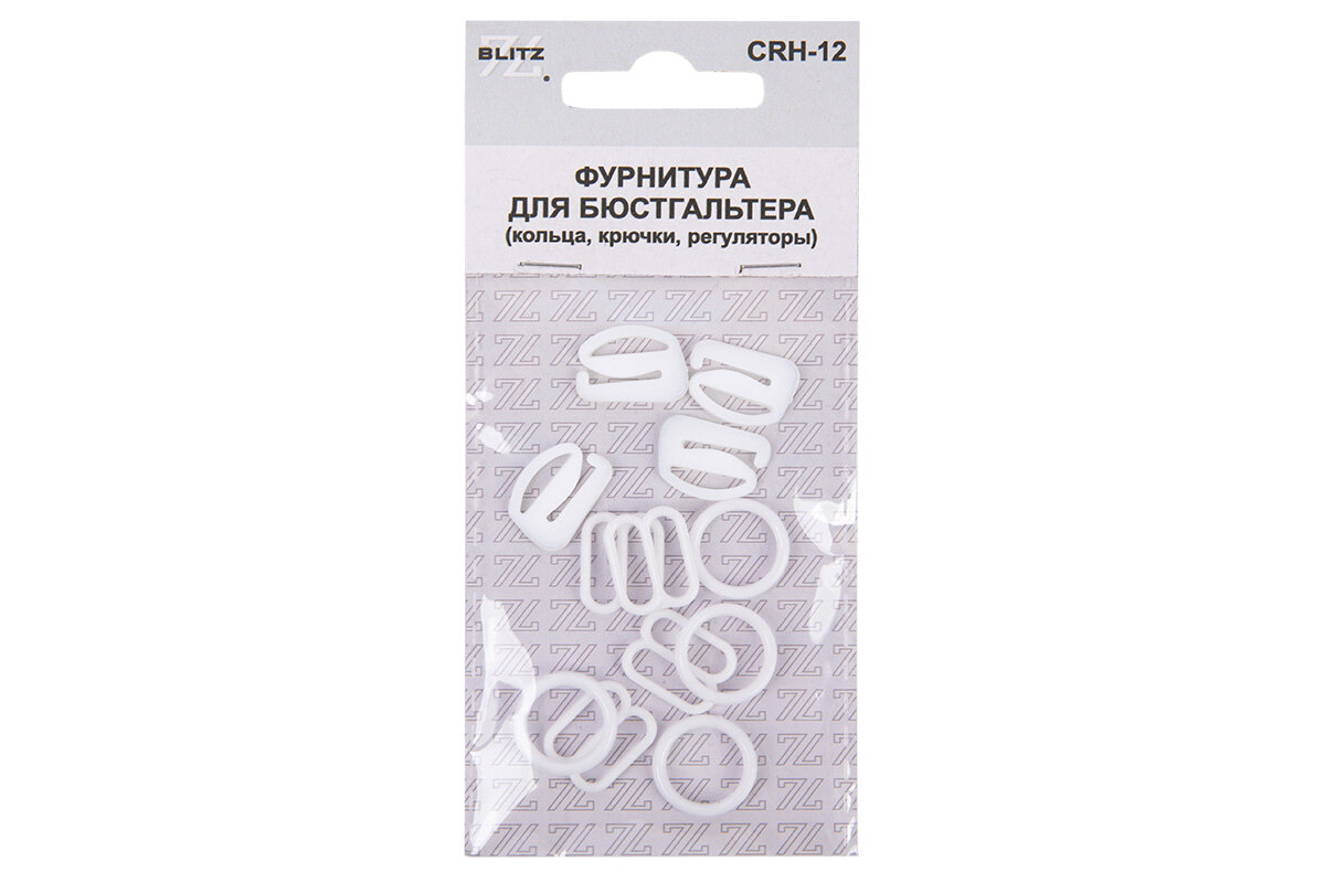 BLITZ CRH-12 набор фурнитуры пластик 12 мм 12 шт 01 белый