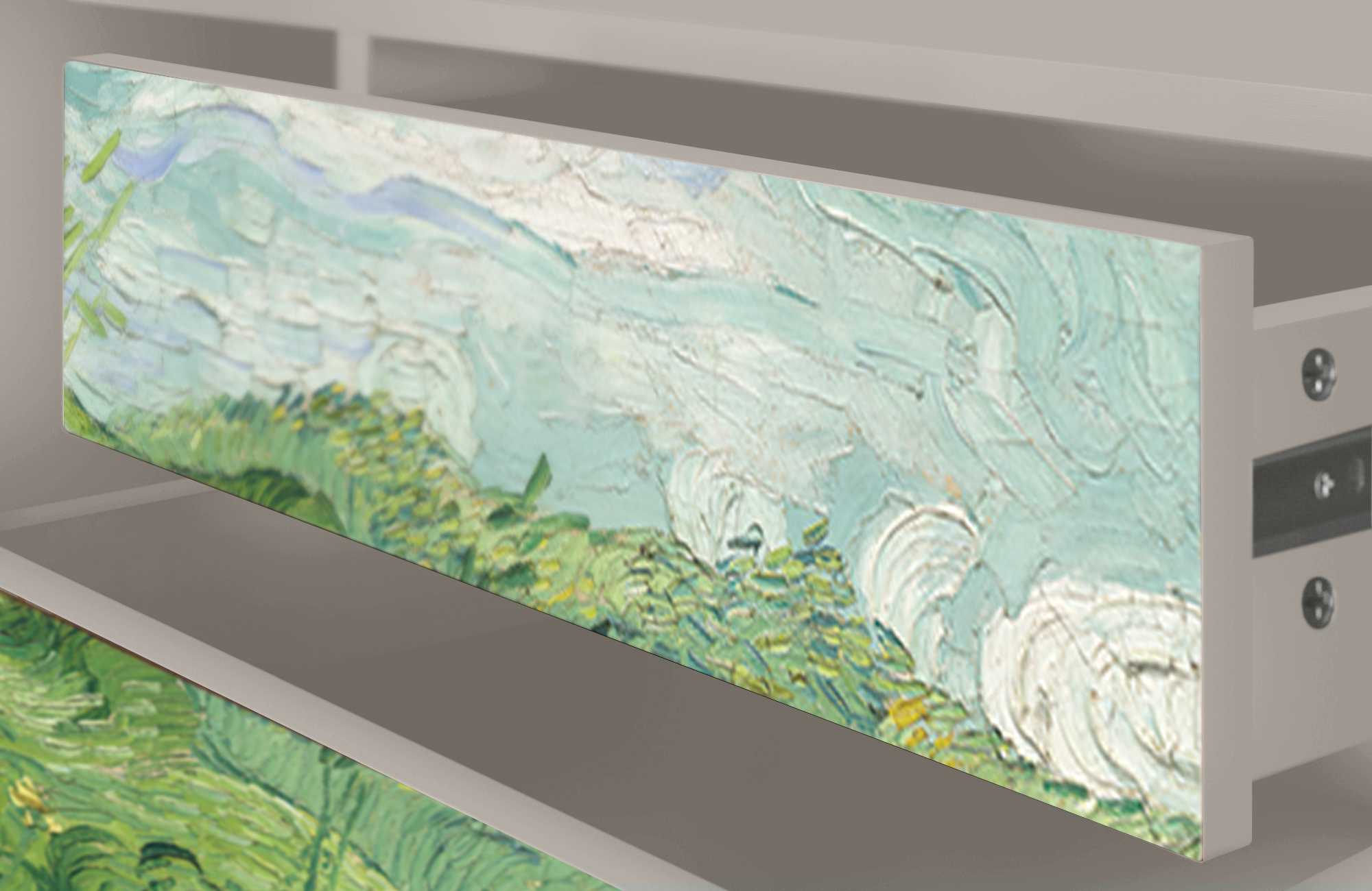 ТВ-Тумба - STORYZ - T4 Green Wheat Fields by Van Gogh, 170 x 59 x 48 см, Сатин - фотография № 5