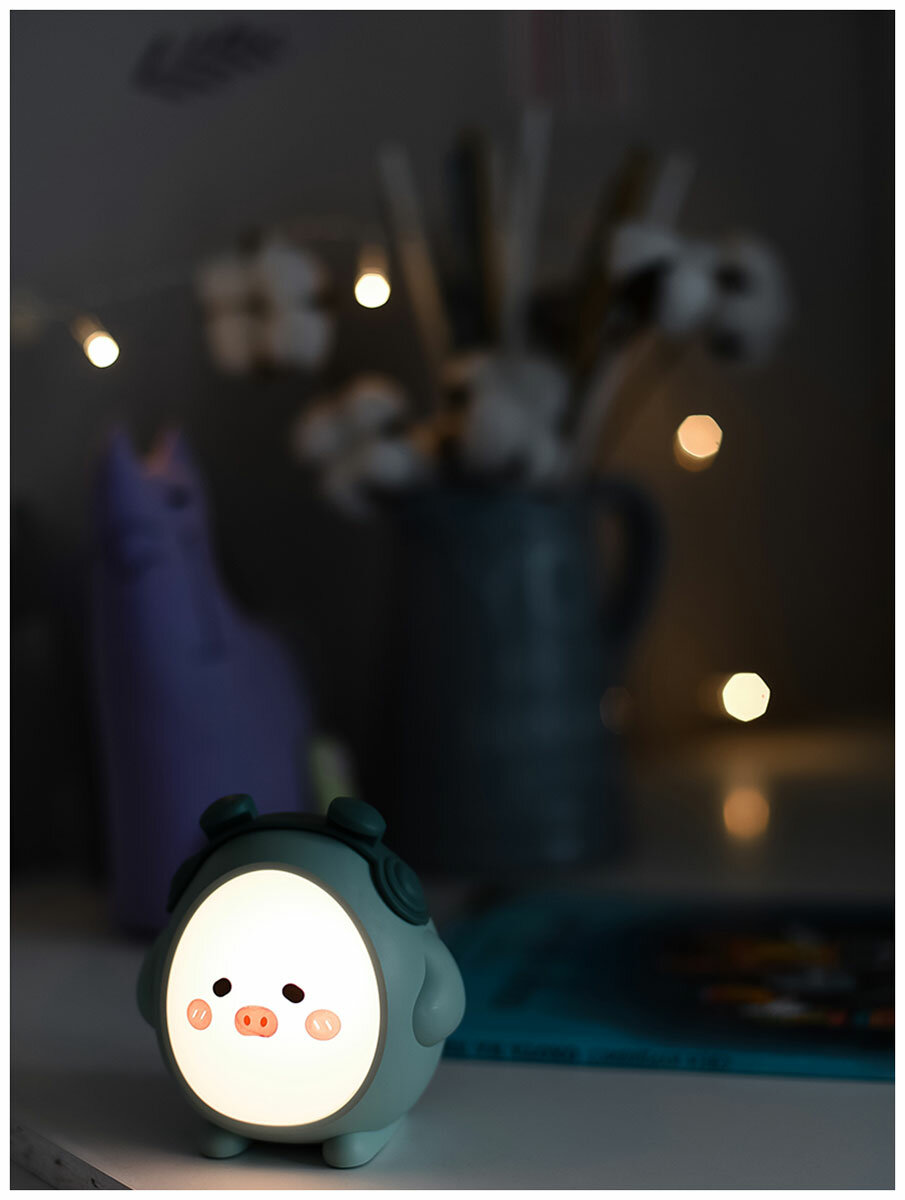 Лампа Lats настольная светодиодная детский ночник поросенок - фотография № 8