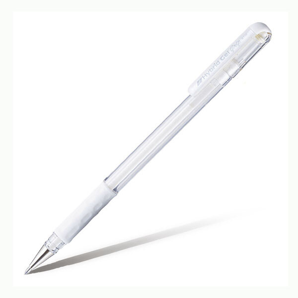 Гелевая ручка Hybrid Gel Pentel, цвет чернил - белый, толщина линии 0,8 мм