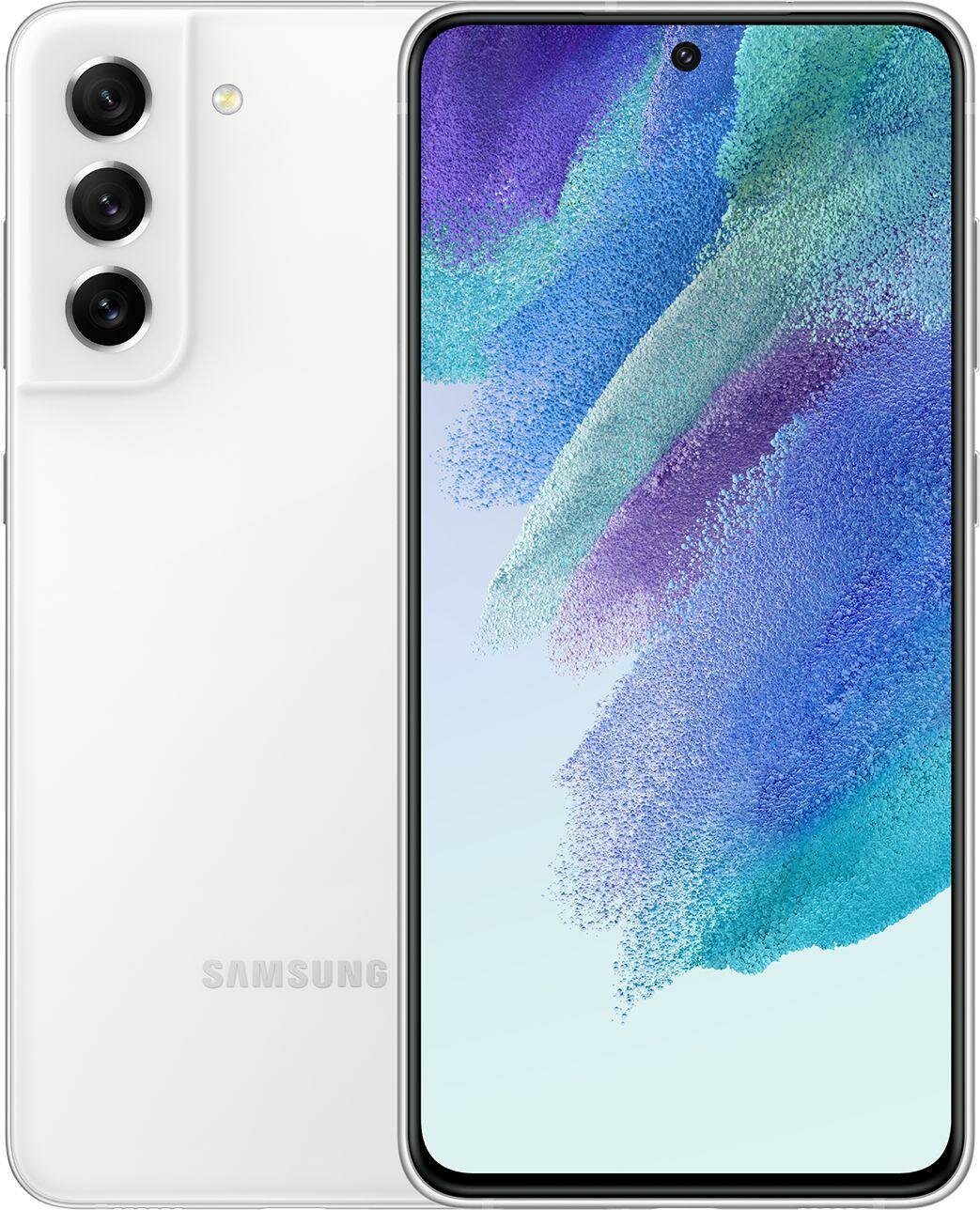 Смартфон Samsung SM-G990E Galaxy S21 FE 256Gb 8Gb белый моноблок 3G 4G 2Sim 6.4" 1080x2340 Android 12 12Mpix 802.11 a/b/g/n/ac/ax NFC GPS GSM900/