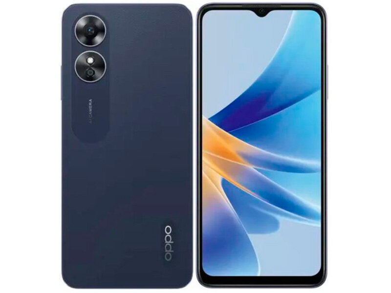 Смартфон OPPO A17 4/64 ГБ Global, Dual nano SIM, черный