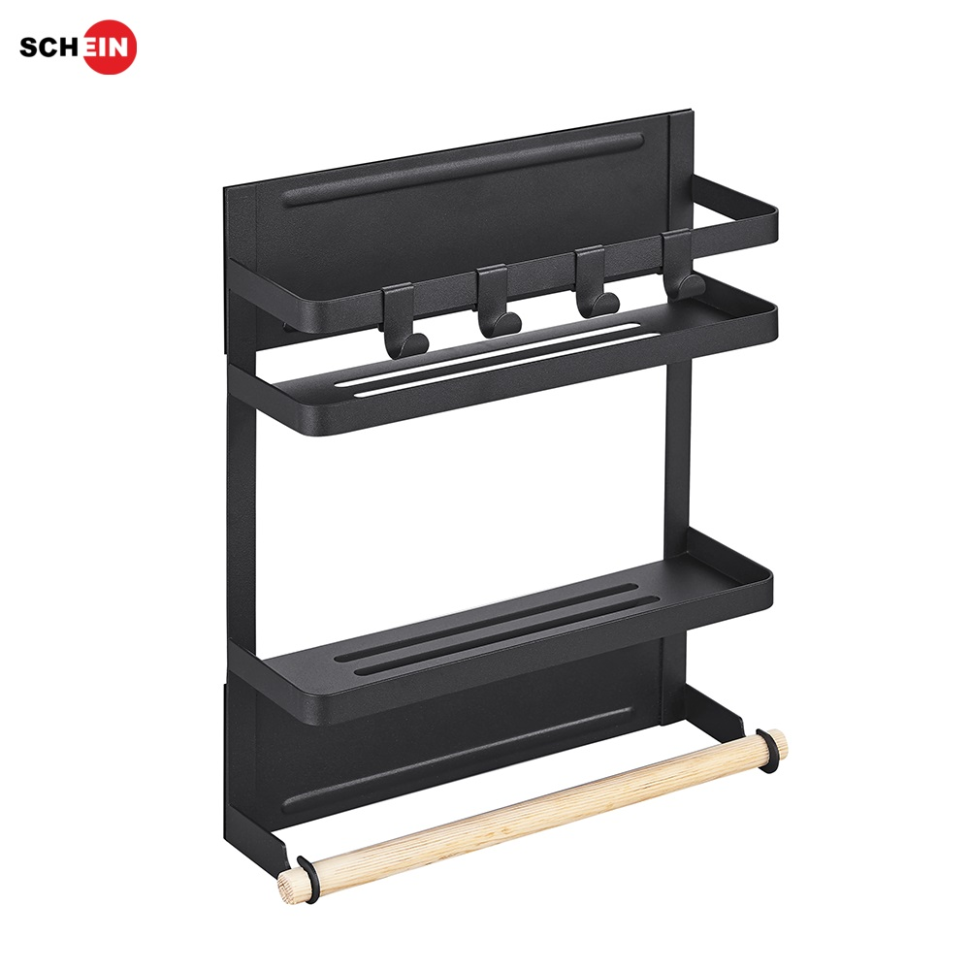 фото Полка SCHEIN HD0013-BL-M магнитная для кухни/ванной черная