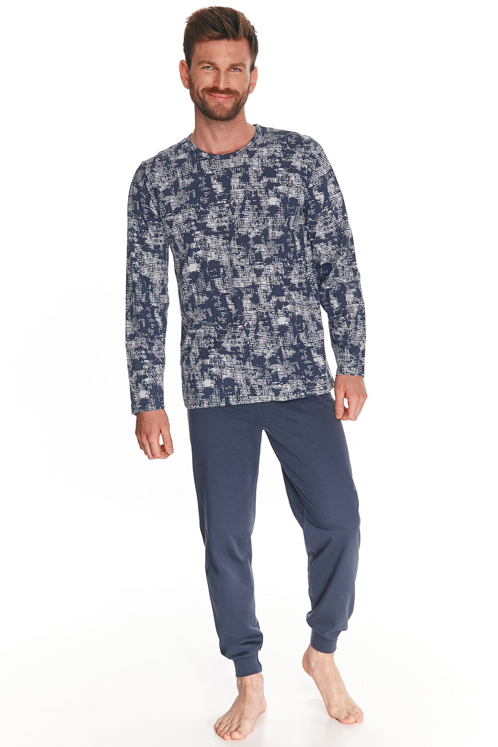 Пижама мужская TARO Greg 2643-2644-01, синий, хлопок 100% (Размер: XXL)
