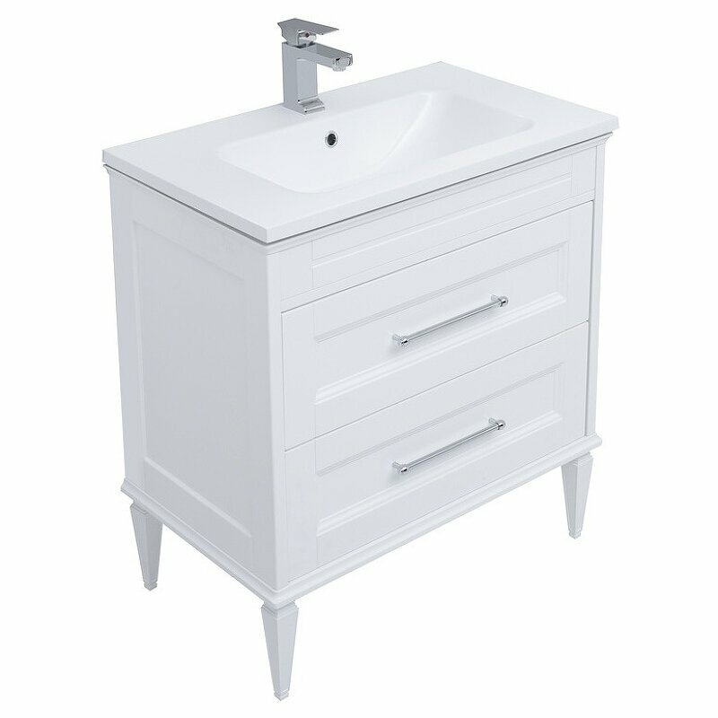 Комплект мебели для ванной Aquanet Бостон M 80 259387 подвесной Белый матовый - фотография № 15