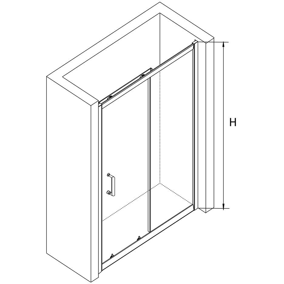 Душевая дверь RGW 100х195 см PA-14 W Белый, Прозрачное, 6 мм 98-102 Easy CleanClean (41081410-15) - фотография № 2