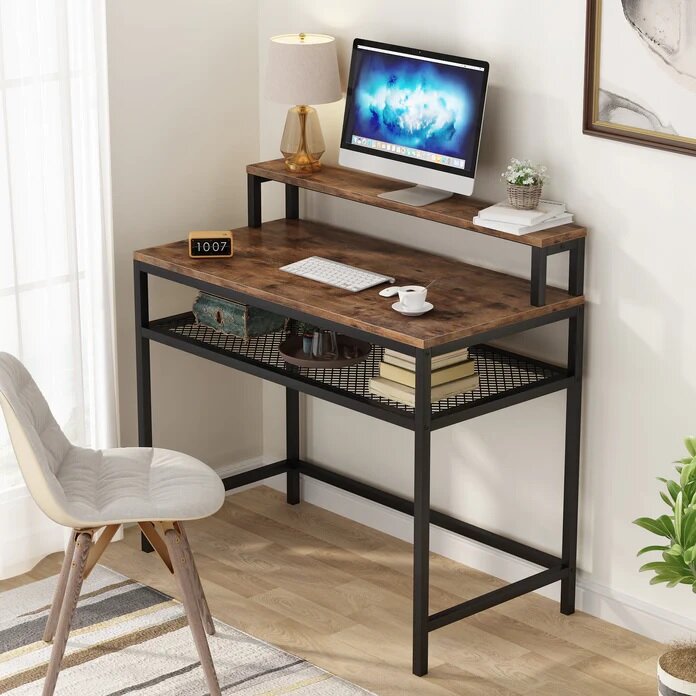 Компьютерный / письменный стол в стиле Лофт Модель 10 - фотография № 2