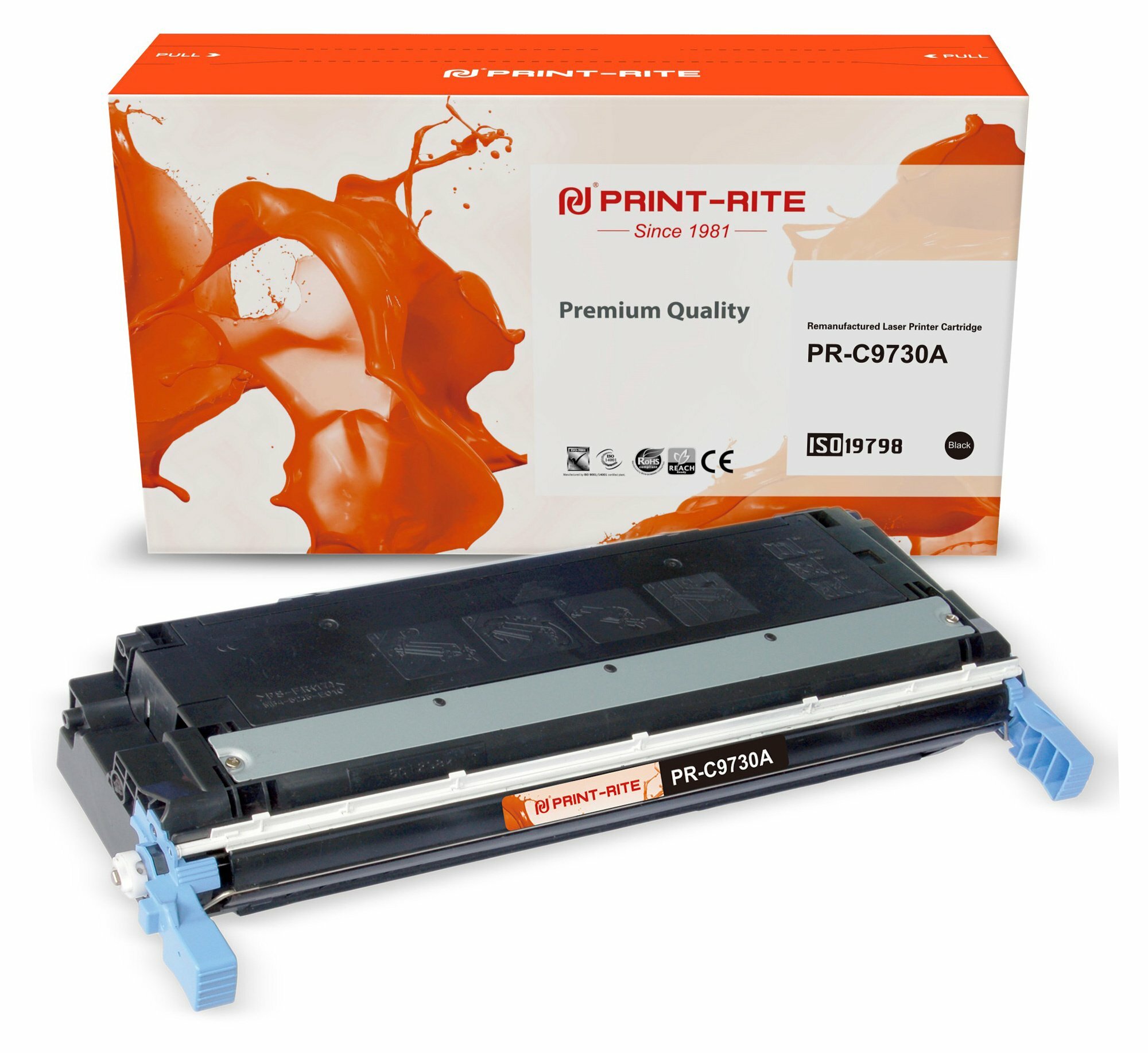 PRINT-RITE Картридж лазерный Print-Rite TRH214BPU1J PR-C9730A C9730A черный (13000стр.) для HP CLJ 5500/5550