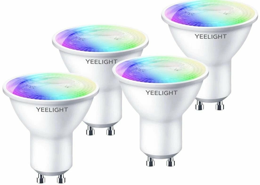 Умная лампочка Yeelight GU10 Smart bulb W1 (Multicolor) упаковка 4шт (YGYC0120004WTEU)