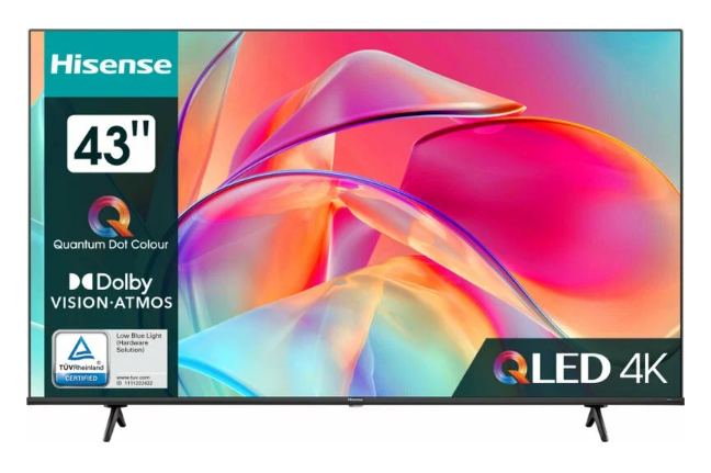 Телевизор Hisense 43E7KQ 43" QLED 4K Ultra HD Vidaa черный