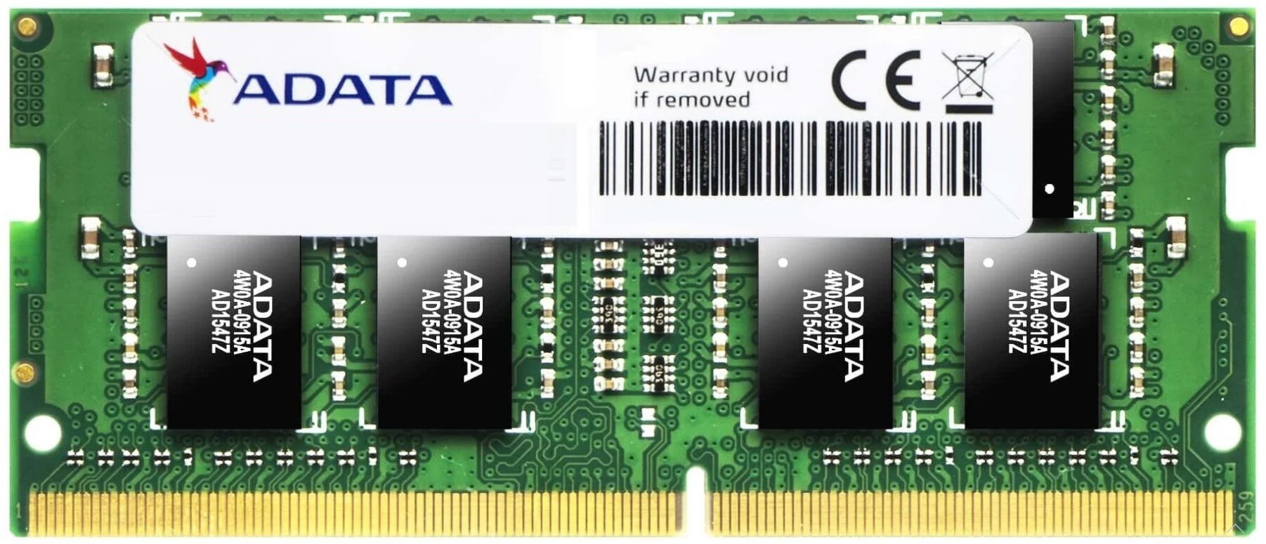 Оперативная память ADATA 8 ГБ DDR4 2666 МГц SODIMM CL19 AD4S26668G19-BGN
