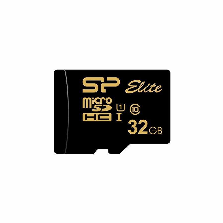 Карта памяти microSD 32GB Silicon Power Elite Gold microSDHC Class 10 UHS-I U1 85Mb/s (SD адаптер)