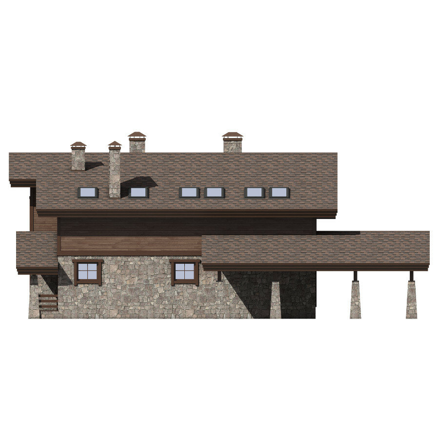 58-44F-Catalog-Plans - Проект двухэтажного дома из газобетона с террасой - фотография № 5