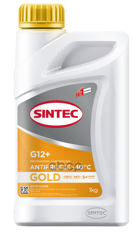 Антифриз Sintec Gold Желтый G12+ 1 Кг SINTEC арт. 990557