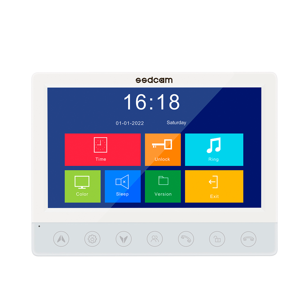 фото Монитор видеодомофона аналоговый CVBS 7 дюймов TFT LCD (800х480) SSDCAM SD-732EL (белый)