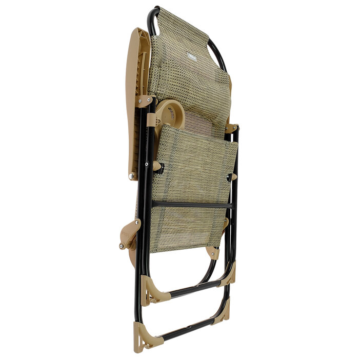 Кресло-шезлонг с полкой КШ2/3, р. 75 x 59 x 109 см, цвет ротанг - фотография № 3