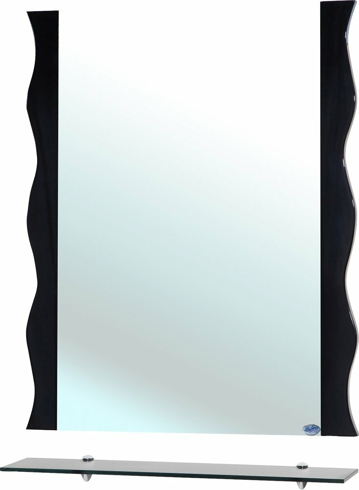 Зеркало Bellezza Мари-80 Волна с полкой черное (4612913290209) /1171/