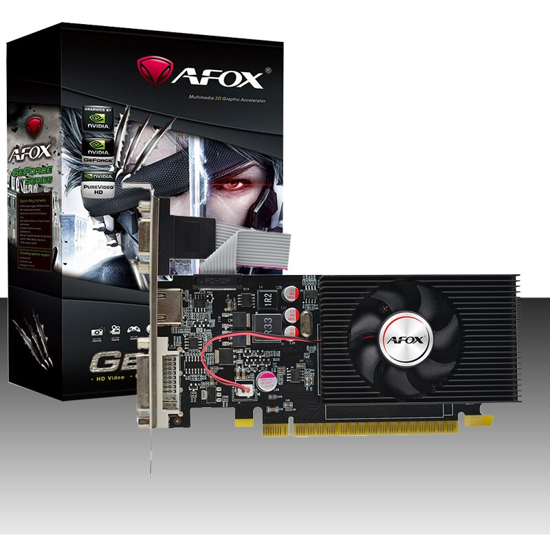 AFOX Видеокарта AFOX GeForce GT 730 AF730-1024D3L3-V3 (GeForce GT 730, 1ГБ GDDR3, D-Sub, DVI, HDMI) (PCI-E) (ret)