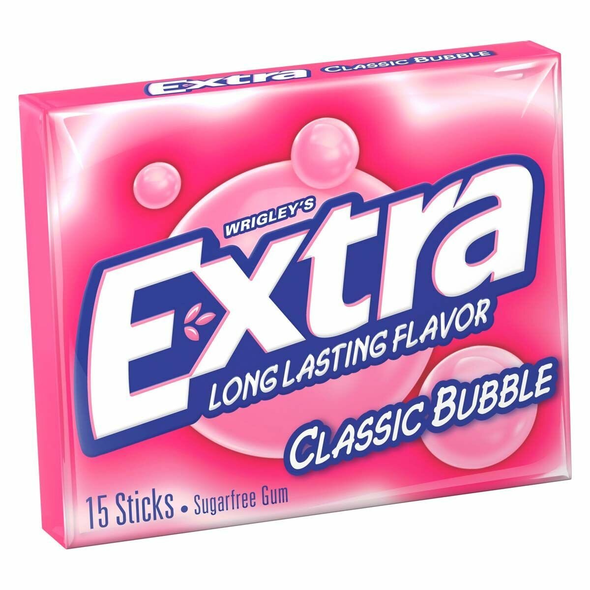 Жевательная резинка Wrigley's Extra Classic Bubble (США), 15 пластинок