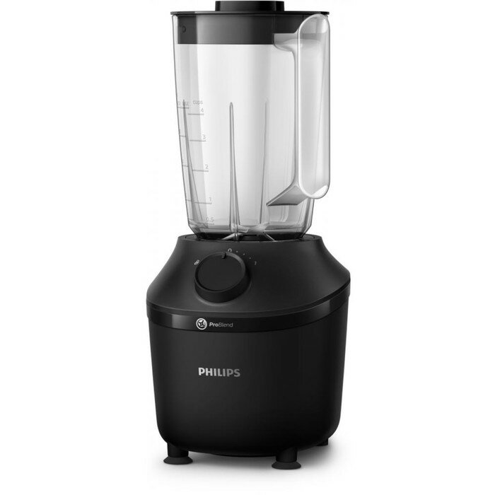 Philips Блендер Philips HR2041/41, стационарный, 450 Вт, 1.9/1 л, 1 скорость, импульсный режим, чёрный 906