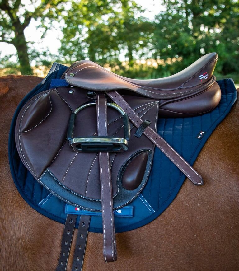 Вальтрап для лошади из хлопка Close Contact Cotton Cross Country Saddle Pad (темно-синий) - фотография № 2
