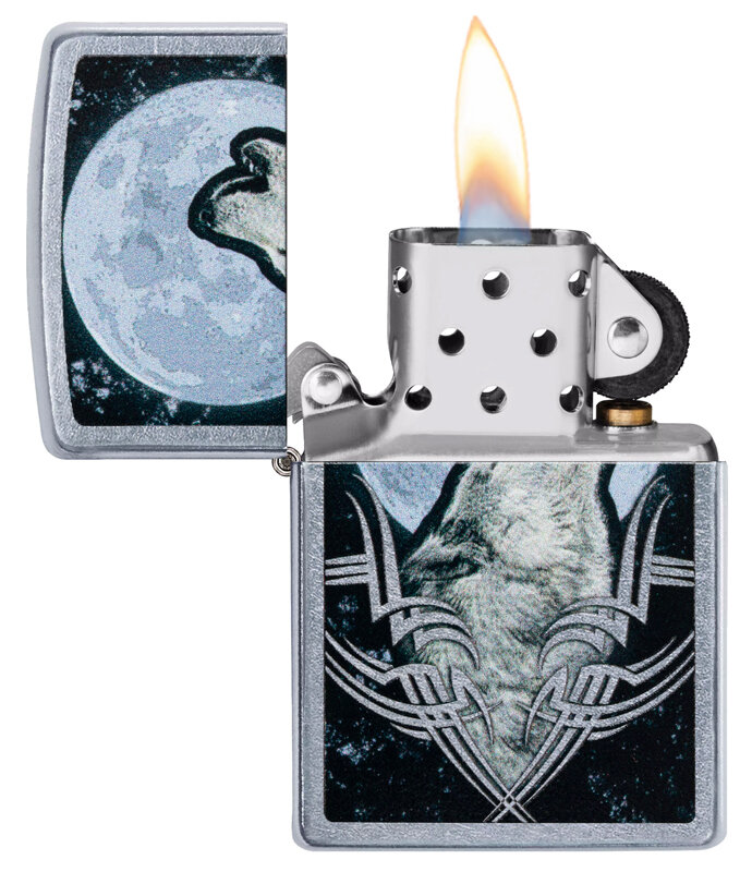 Зажигалка ZIPPO Howling Wolf Design арт. 49261 - фотография № 2