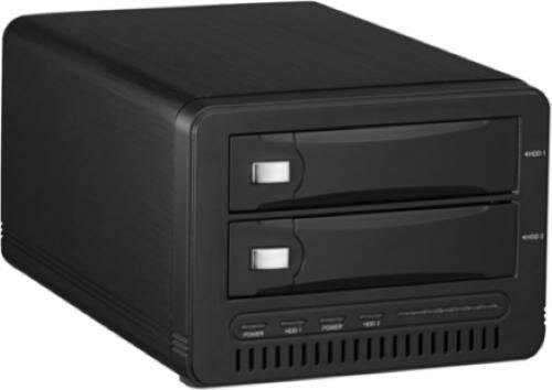 Внешний контейнер для HDD 3.5x2 SATA RAID AgeStar 3U2B3A1 USB3.0 черный