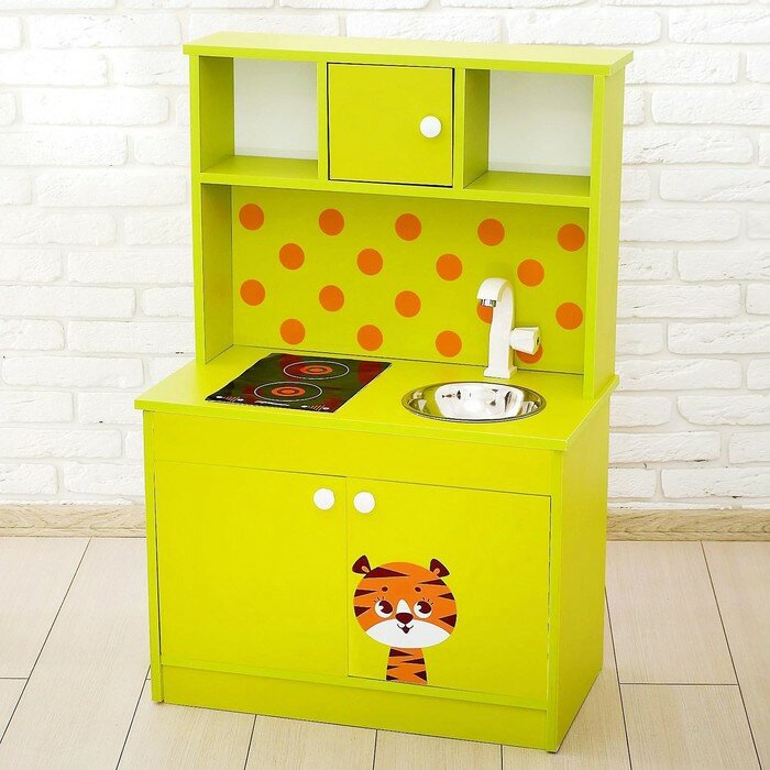 Игровая мебель «Детская кухня «Тигрёнок», цвет зелёный - фотография № 1