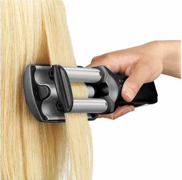 Babyliss для завивки волос Ionic 3D Waver, с терморегулятором, титан+турмалин (Babyliss, ) - фото №1