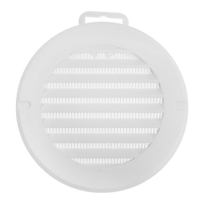 фото Решетка вентиляционная ZEIN, d=100 мм, круглая, с сеткой, с фланцем, неразъемная