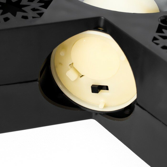 Настольные фигуры RISALUX Ночник "Звезда со свечой" LED от батареек черный 19,5х5х19,5 см - фотография № 7