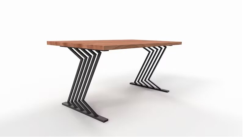 Обеденный прямоугольный универсальный стол в стиле Лофт Модель 64 - фотография № 6