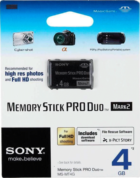 Карта памяти (Memory Card) Sony Memory Stick PRO-HG DUO 4 GB Оригинал (PSP)