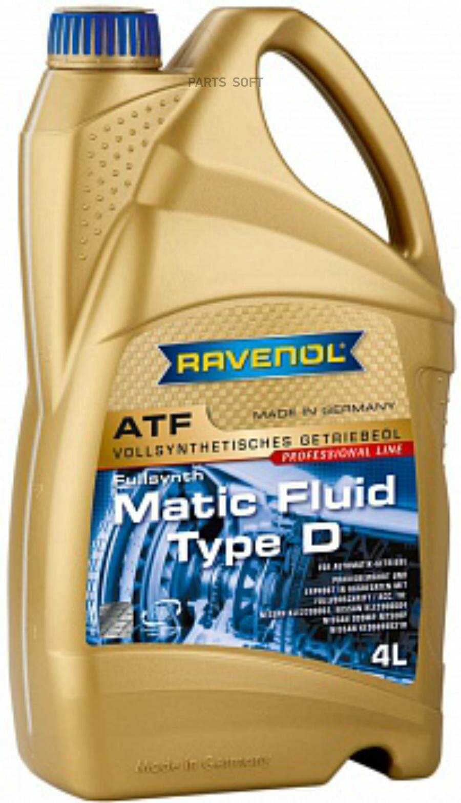 Трансмиссионное Масло Ravenol Atf Matic Fluid Type D ( 4Л) New Ravenol арт. 1211121-004-01-999