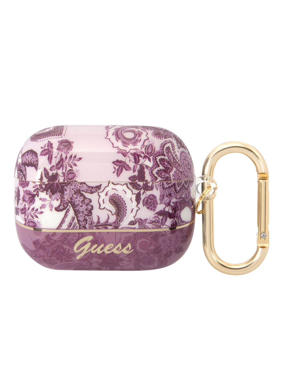 Guess для Airpods Pro чехол TPU with carabin Toile de Jouy Pink