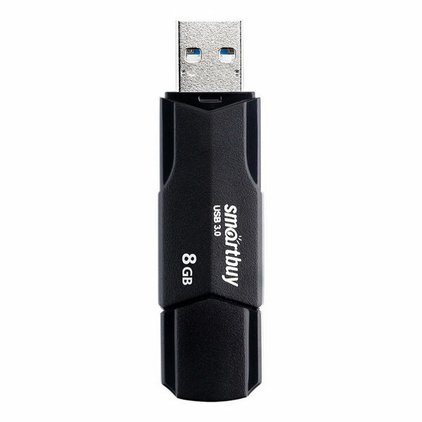 Флешка 8GBCLU-K, 8 Гб, USB2.0, чт до 25 Мб/с, зап до 15 Мб/с, черная