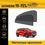 Автошторки ALTEO PREMIUM на Haval Jolion (2020-н.в.) на передние двери на магнитах с затемнением 90-95% - изображение