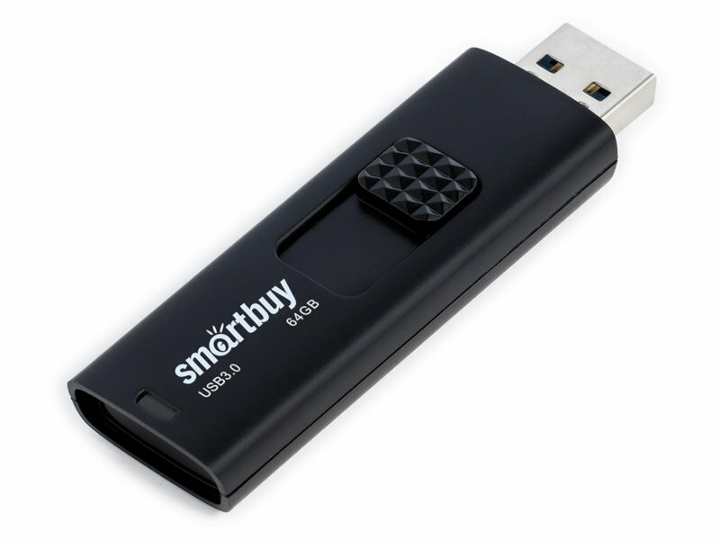 USB Flash Drive 64Gb - SmartBuy UFD 3.0 Fashion Black SB064GB3FSK